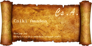 Csiki Amadea névjegykártya
